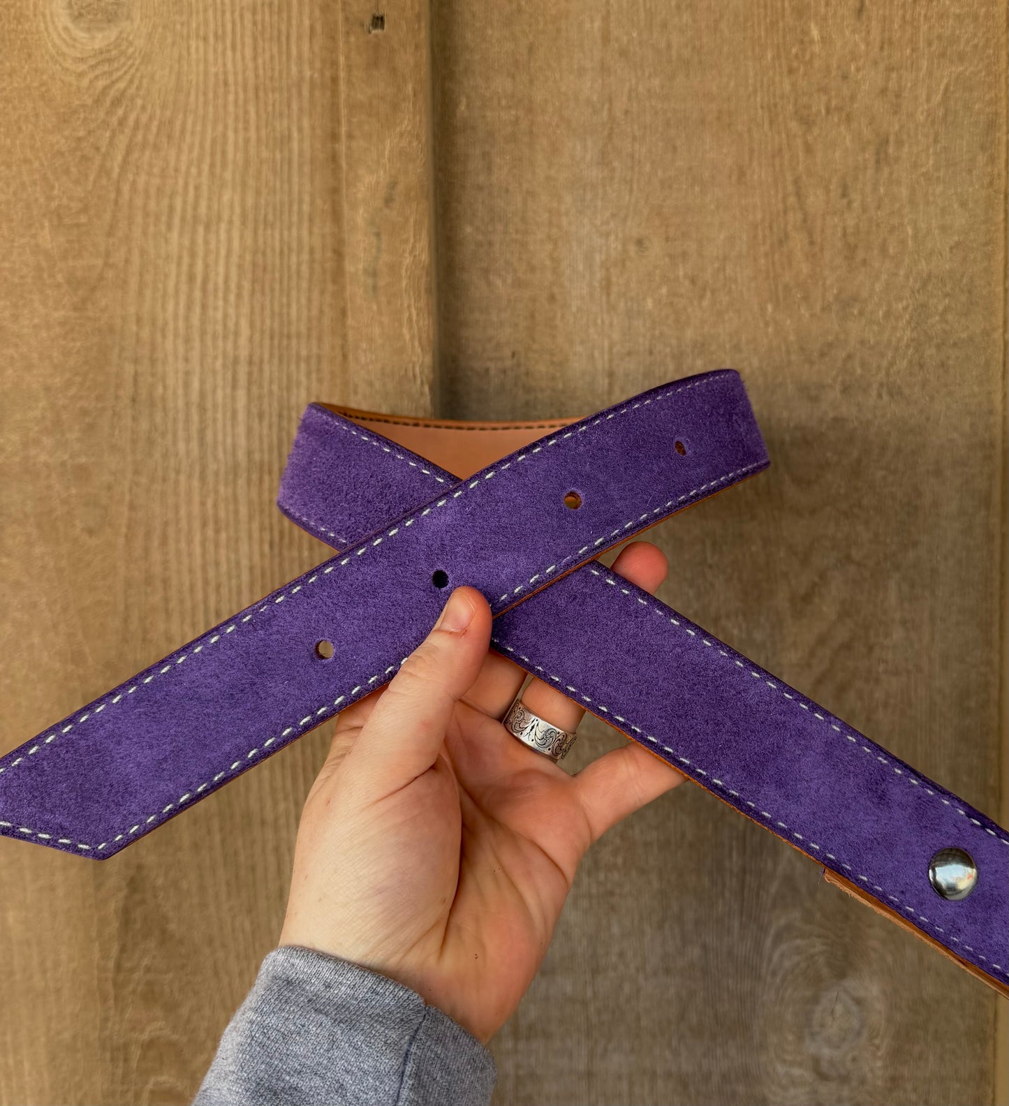 Purple Suede Belt