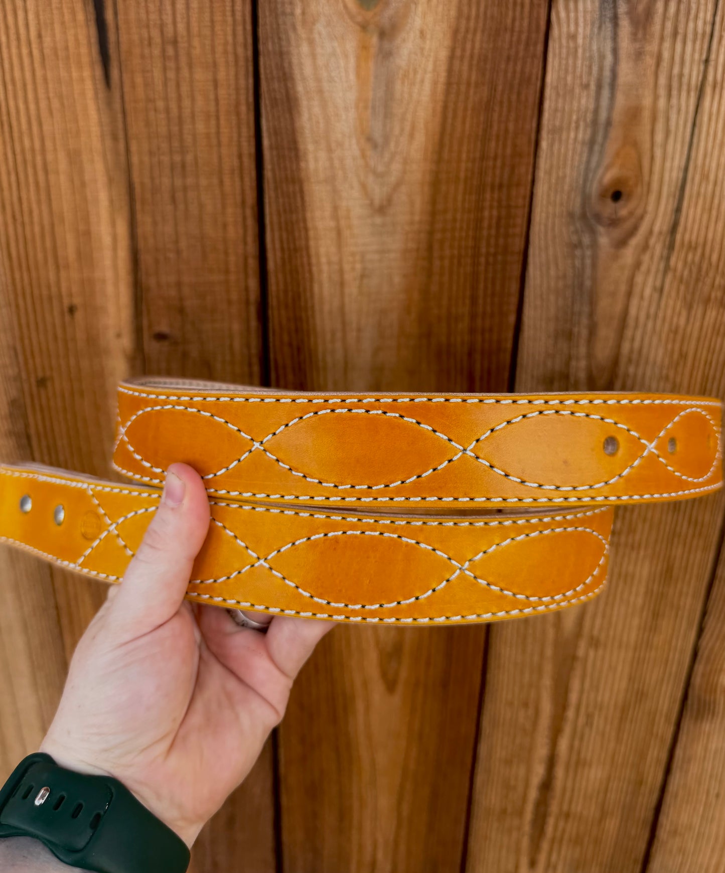 Yellow smooth finish belt