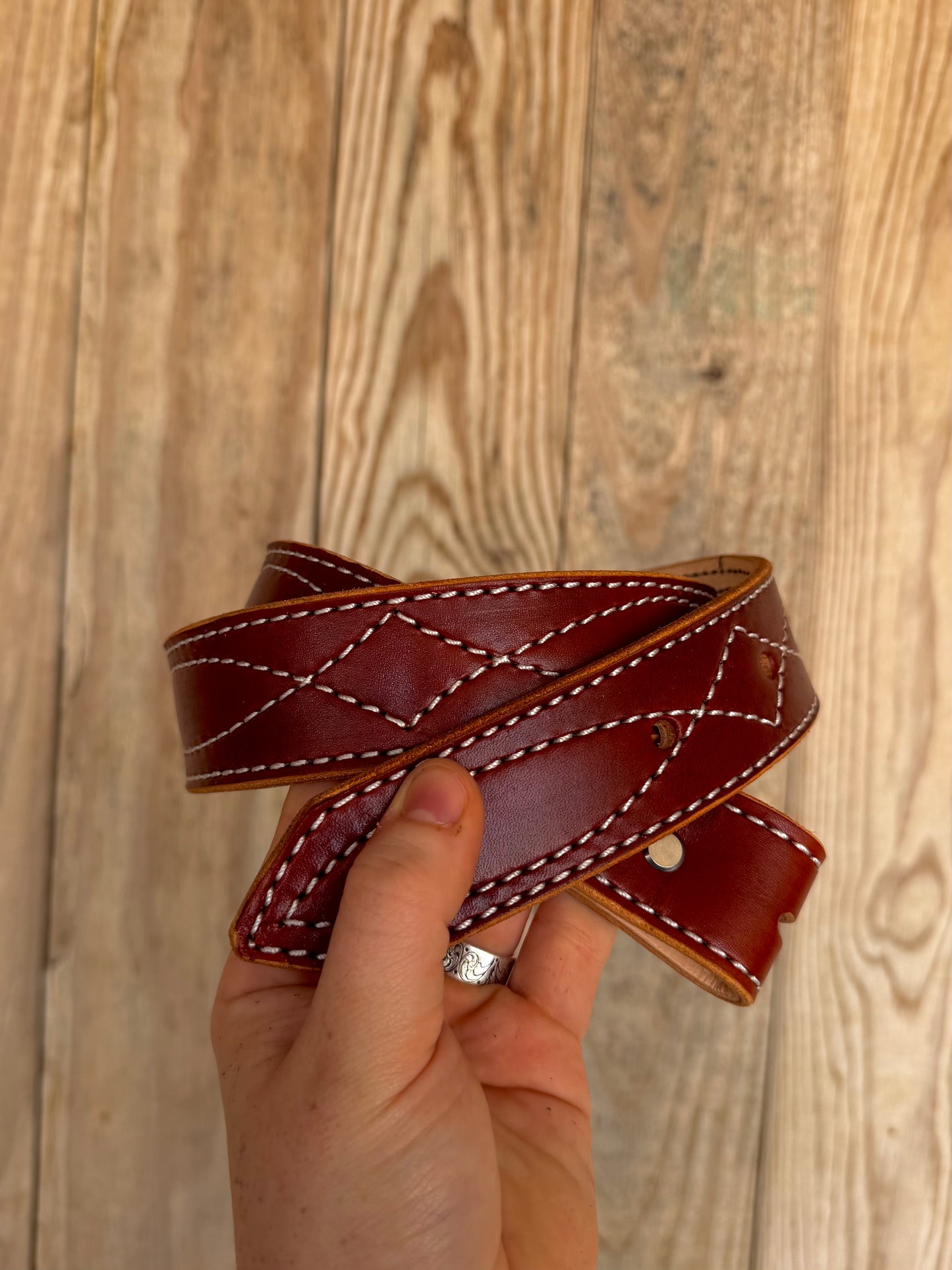 Light brown smooth belt