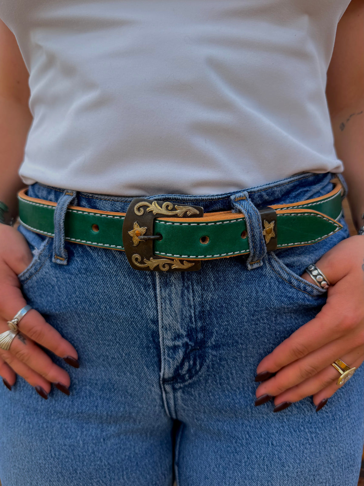 1 inch green  belt