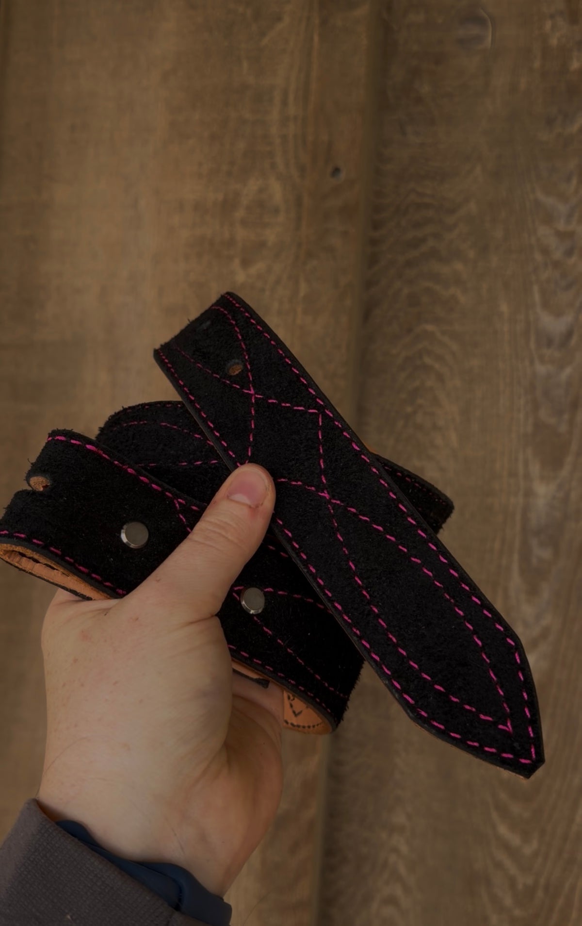 Black suede belt