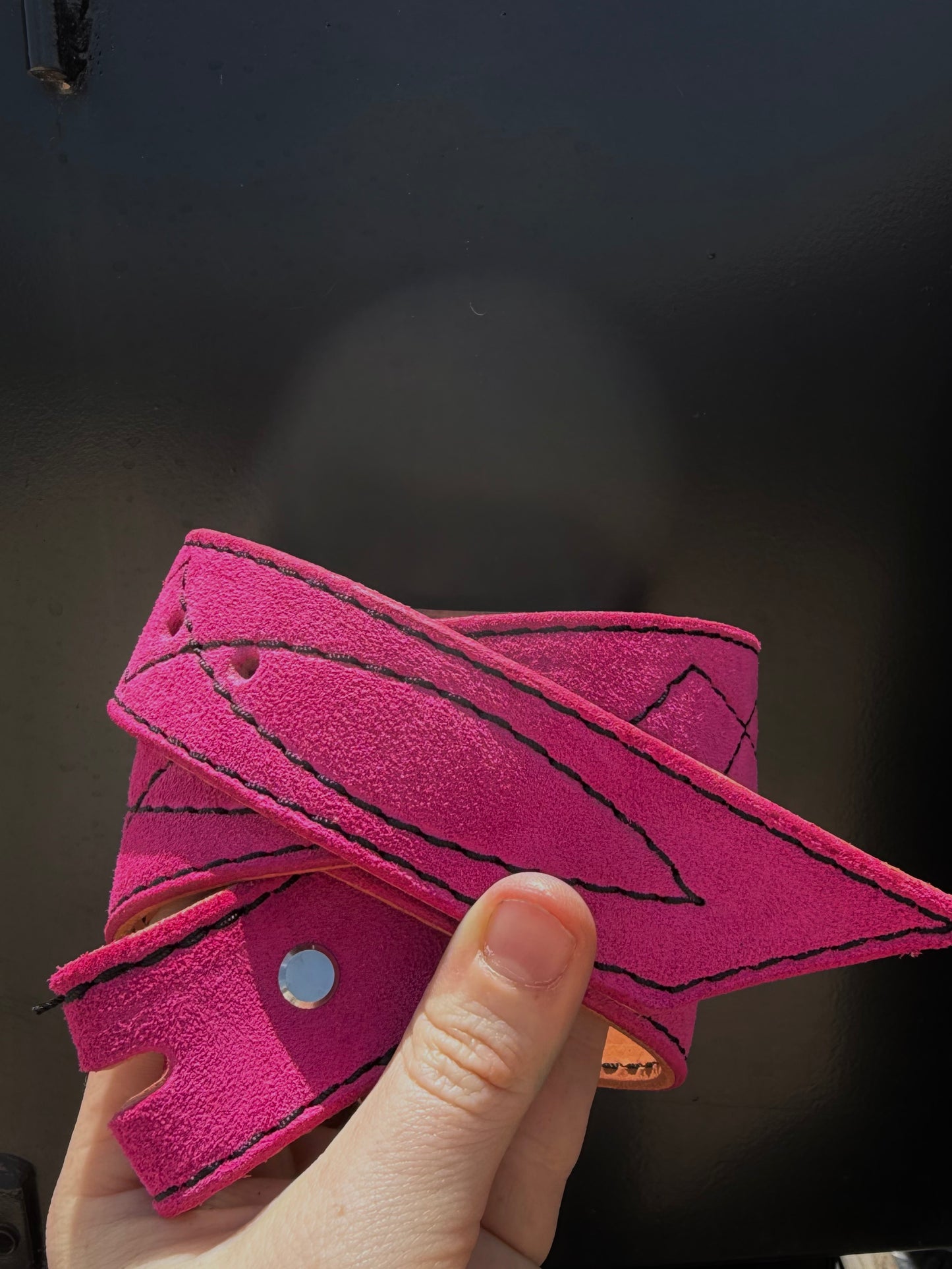 Pink Suede Belt