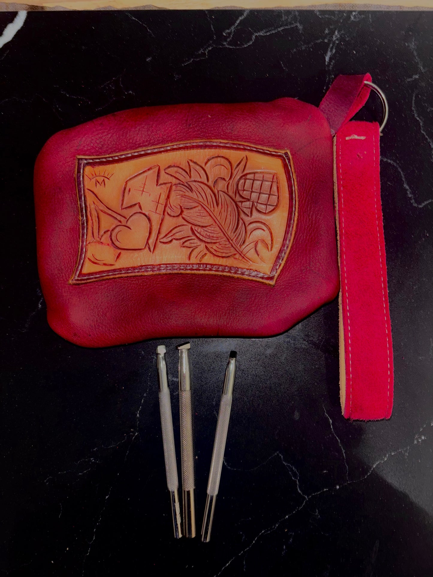 Tooled patch pouch