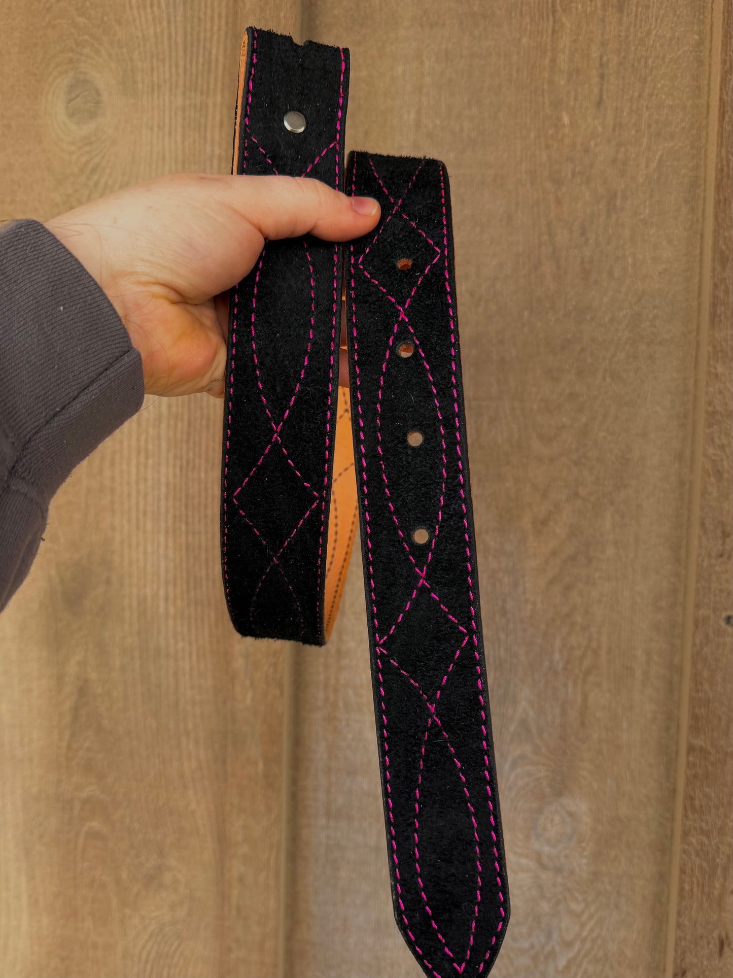 Black suede belt