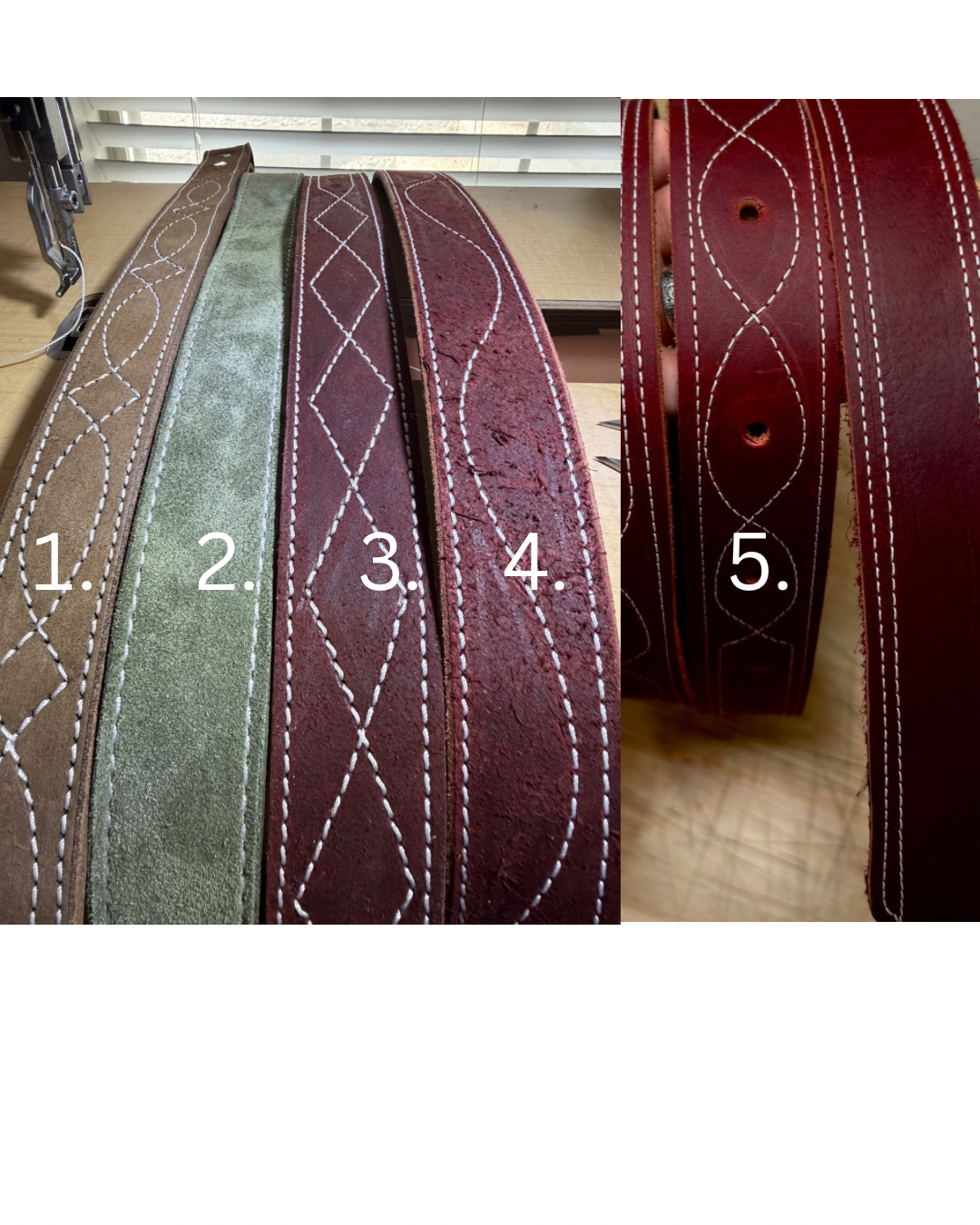 Green suede belt