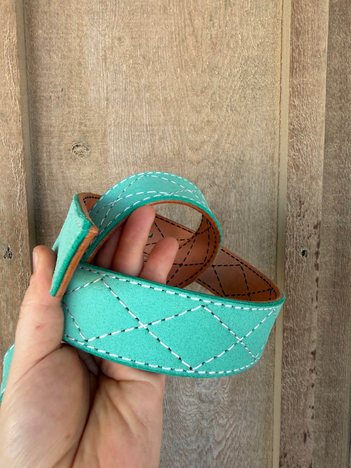 Sea Foam suede belt