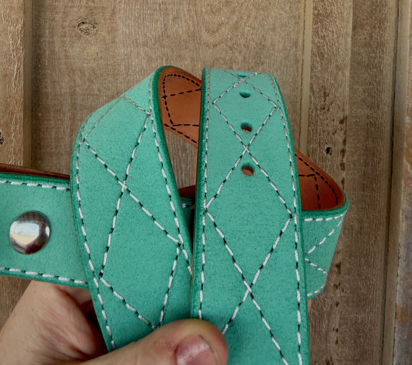 Sea Foam suede belt