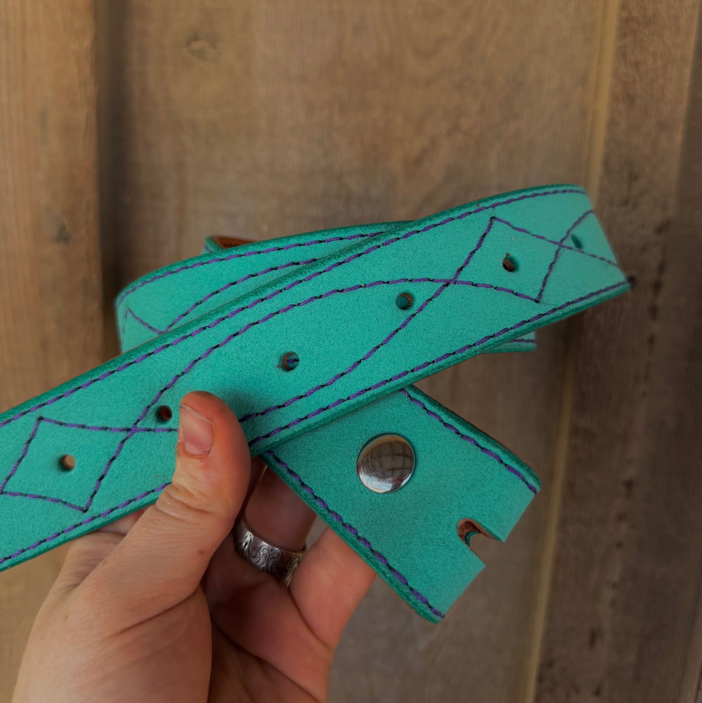 Sea Foam suede belt